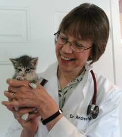 Dr. Andrea Pesut with Lily